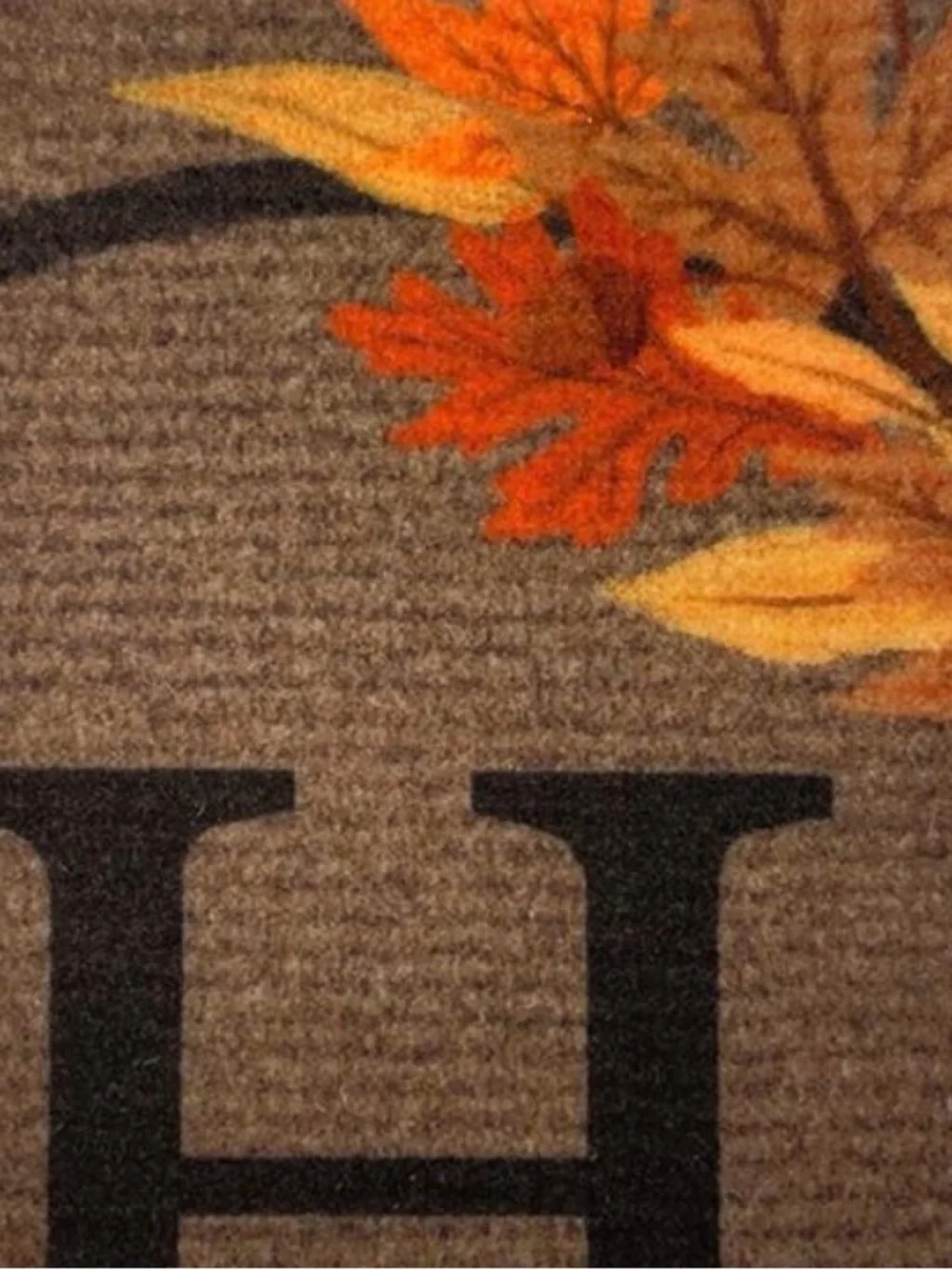 Ruggable Harvest Leaves “K” Monogram Fall Leaves Doormat- Cover Only